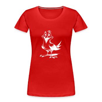 Mignon flottant homme drôle mouettes oiseau - T-shirt bio Premium Femme - rouge - Devant - Mia (176cm)