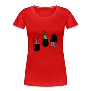 Tanz-Therapie - Frauen Premium Bio T-Shirt - Rot - Vorne - Mia (176cm)