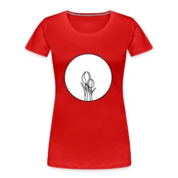 Einfach Tulpen - Frauen Premium Bio T-Shirt - Rot - Vorne - Mia (176cm)