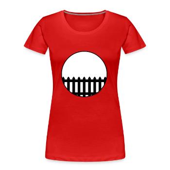 Einfach ein Zaun - Frauen Premium Bio T-Shirt - Rot - Vorne - Mia (176cm)