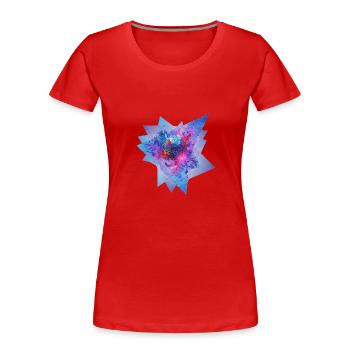 Impulsion fractale - T-shirt bio Premium Femme - rouge - Devant - Mia (176cm)