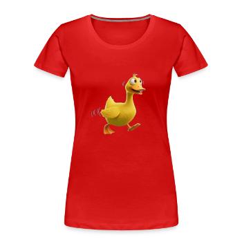 Le mystère de l’oie d’or : un conte de fées raconté - T-shirt bio Premium Femme - rouge - Devant - Mia (176cm)
