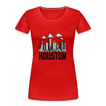 houston stadt - Frauen Premium Bio T-Shirt - Rot - Vorne - Mia (176cm)