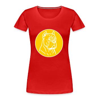 Mastif - Frauen Premium Bio T-Shirt - Rot - Vorne - Mia (176cm)
