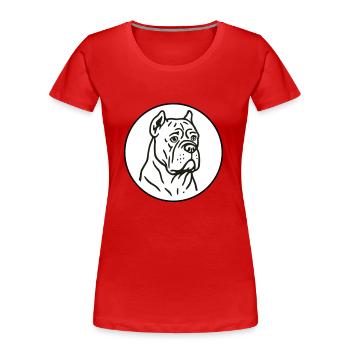 Cane Corso - Frauen Premium Bio T-Shirt - Rot - Vorne - Mia (176cm)