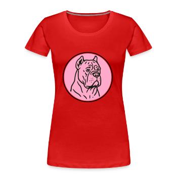 Mastif - Frauen Premium Bio T-Shirt - Rot - Vorne - Mia (176cm)