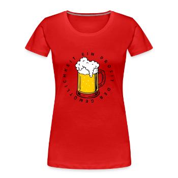 Ein Prosit der Gemütlichkeit - T-shirt bio Premium Femme - rouge - Devant - Mia (176cm)