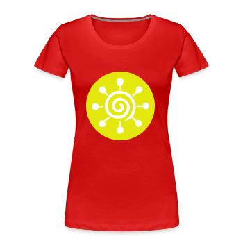 Sonne Symbol - Frauen Premium Bio T-Shirt - Rot - Vorne - Mia (176cm)