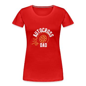 Stockcar d’autocross - T-shirt bio Premium Femme - rouge - Devant - Mia (176cm)