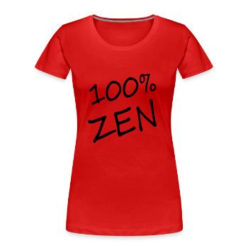 zen - T-shirt bio Premium Femme - rouge - Devant - Mia (176cm)