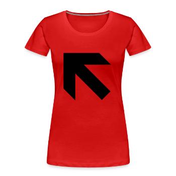 Arrow - Women's Premium Organic T-Shirt - red - Front - Mia (176cm)
