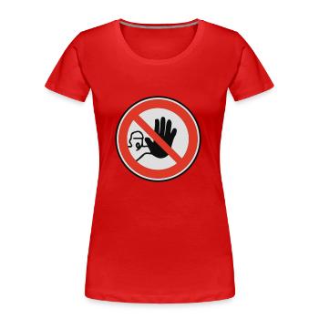 Es Stopp - Frauen Premium Bio T-Shirt - Rot - Vorne - Mia (176cm)
