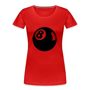 8 Ball - T-shirt bio Premium Femme - rouge - Devant - Mia (176cm)