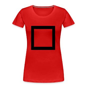 rechteck - Frauen Premium Bio T-Shirt - Rot - Vorne - Mia (176cm)
