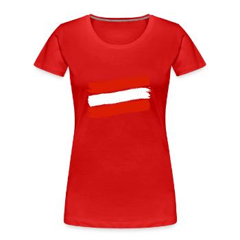 Austria Flag Austria Austrian flag AT - Women's Premium Organic T-Shirt - red - Front - Mia (176cm)