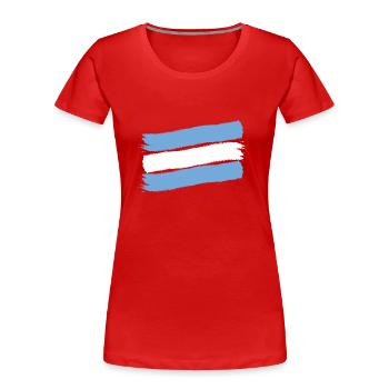 Argentinien Fahne Südamerika Argentinische Flagge - Frauen Premium Bio T-Shirt - Rot - Vorne - Mia (176cm)