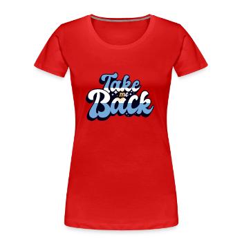 Argentinien Fahne Südamerika Argentinische Flagge - Frauen Premium Bio T-Shirt - Rot - Vorne - Mia (176cm)