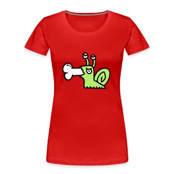 Carnivore ver 3 - T-shirt bio Premium Femme - rouge - Devant - Mia (176cm)