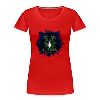 Britische Jungferninseln - Frauen Premium Bio T-Shirt - Rot - Vorne - Mia (176cm)