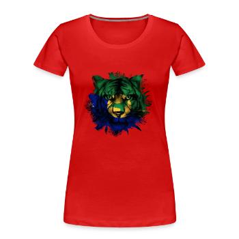 Weihnachtsinsel - Frauen Premium Bio T-Shirt - Rot - Vorne - Mia (176cm)