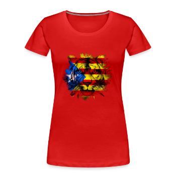 Catalogne - T-shirt bio Premium Femme - rouge - Devant - Mia (176cm)