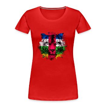 République centrafricaine - T-shirt bio Premium Femme - rouge - Devant - Mia (176cm)