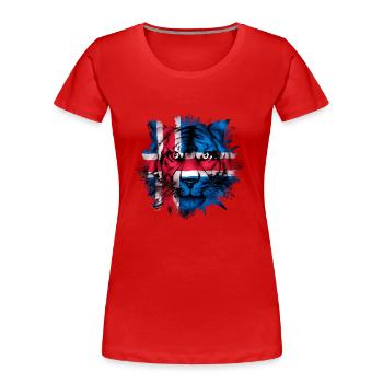 Island - Frauen Premium Bio T-Shirt - Rot - Vorne - Mia (176cm)