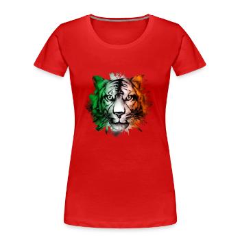 Irlande - T-shirt bio Premium Femme - rouge - Devant - Mia (176cm)