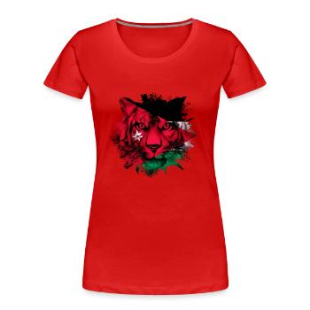 Jordanien - Frauen Premium Bio T-Shirt - Rot - Vorne - Mia (176cm)