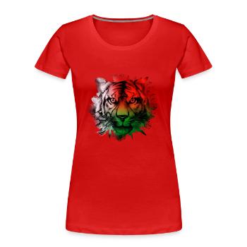 Madagaskar - Frauen Premium Bio T-Shirt - Rot - Vorne - Mia (176cm)