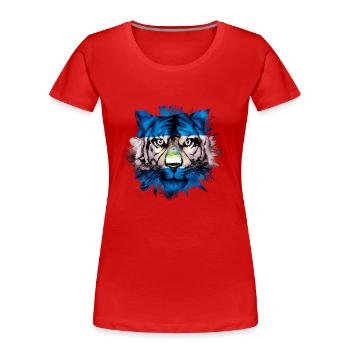 Nicaragua - T-shirt bio Premium Femme - rouge - Devant - Mia (176cm)