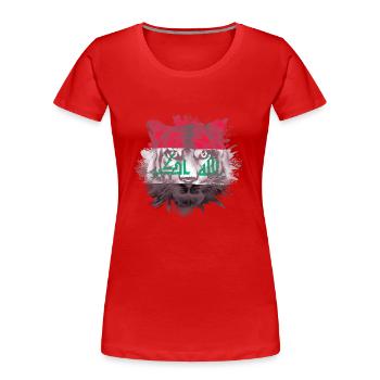 Iraq - Women's Premium Organic T-Shirt - red - Front - Mia (176cm)