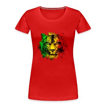 Mali - T-shirt bio Premium Femme - rouge - Devant - Mia (176cm)