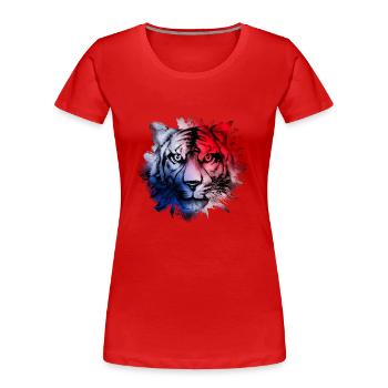 Panama - Frauen Premium Bio T-Shirt - Rot - Vorne - Mia (176cm)
