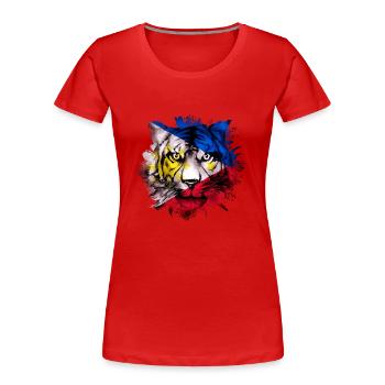Philippinen - Frauen Premium Bio T-Shirt - Rot - Vorne - Mia (176cm)