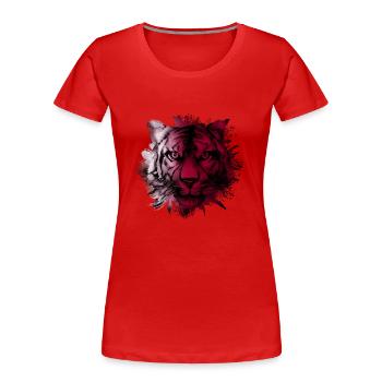 Katar - Frauen Premium Bio T-Shirt - Rot - Vorne - Mia (176cm)