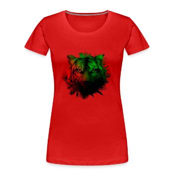 Martinique - Frauen Premium Bio T-Shirt - Rot - Vorne - Mia (176cm)