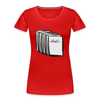 Read books red icon - Women's Premium Organic T-Shirt - red - Front - Mia (176cm)
