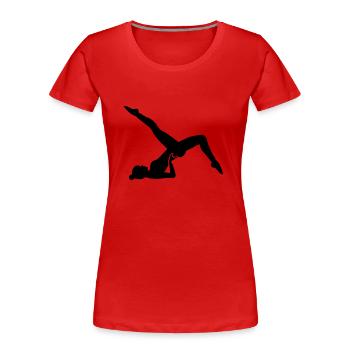 pilates - Women's Premium Organic T-Shirt - red - Front - Mia (176cm)