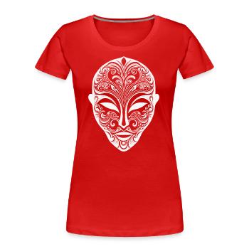 Yoga mask spiritual - T-shirt bio Premium Femme - rouge - Devant - Mia (176cm)