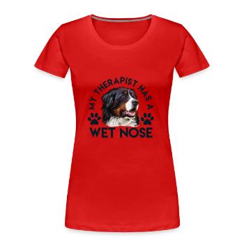 Bernese Mountain Dog - Women's Premium Organic T-Shirt - red - Front - Mia (176cm)