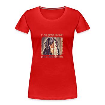 Bouvier bernois - T-shirt bio Premium Femme - rouge - Devant - Mia (176cm)