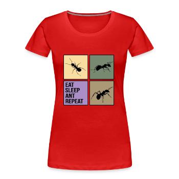 Colonie de fourmis de l’état de fourmis - T-shirt bio Premium Femme - rouge - Devant - Mia (176cm)