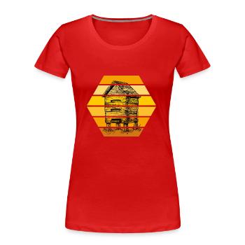 Beekeeper Beehive Hobby Beekeeper Bee colony - Women's Premium Organic T-Shirt - red - Front - Mia (176cm)