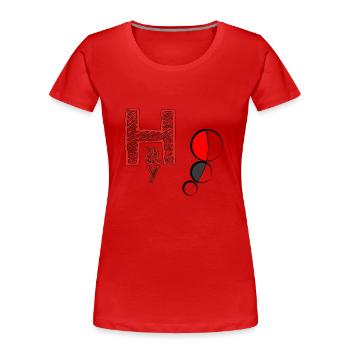 Message cool - T-shirt bio Premium Femme - rouge - Devant - Mia (176cm)