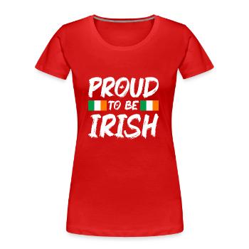 Irland Flagge Vintage Irische Fahne Dublin - Frauen Premium Bio T-Shirt - Rot - Vorne - Mia (176cm)