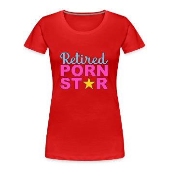 Star du porno à la retraite - T-shirt bio Premium Femme - rouge - Devant - Mia (176cm)