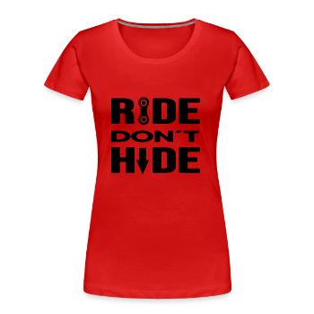 Bike Bike Gravelbike Bike Chain Bike Tour - Women's Premium Organic T-Shirt - red - Front - Mia (176cm)