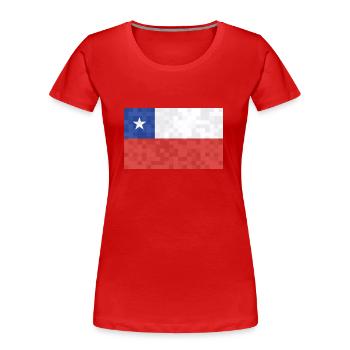 Chile Flag South America Chilean Flag Vintage - Women's Premium Organic T-Shirt - red - Front - Mia (176cm)