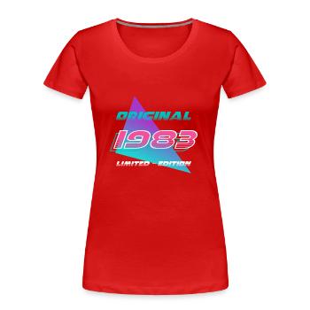 Limited Edition Geburtstag Party Jahrgang 1983 - Frauen Premium Bio T-Shirt - Rot - Vorne - Mia (176cm)